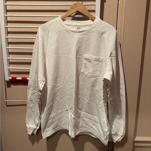 GAP White Long Sleeve Tee Classic Cotton men’s size large